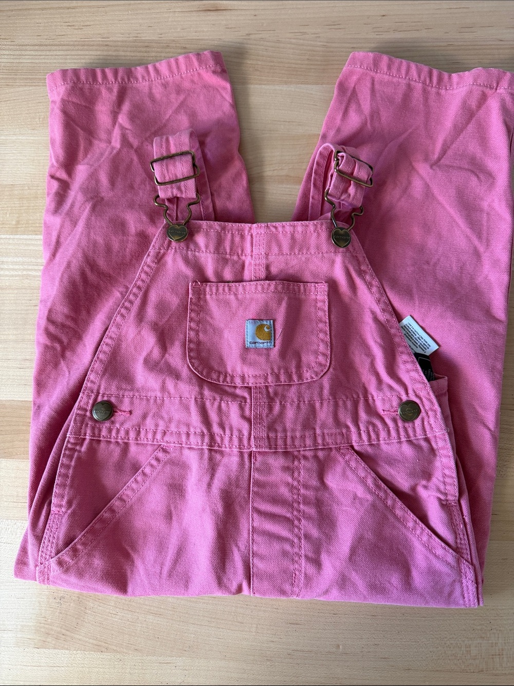 Carhartt Pink Canvas Bib Overalls